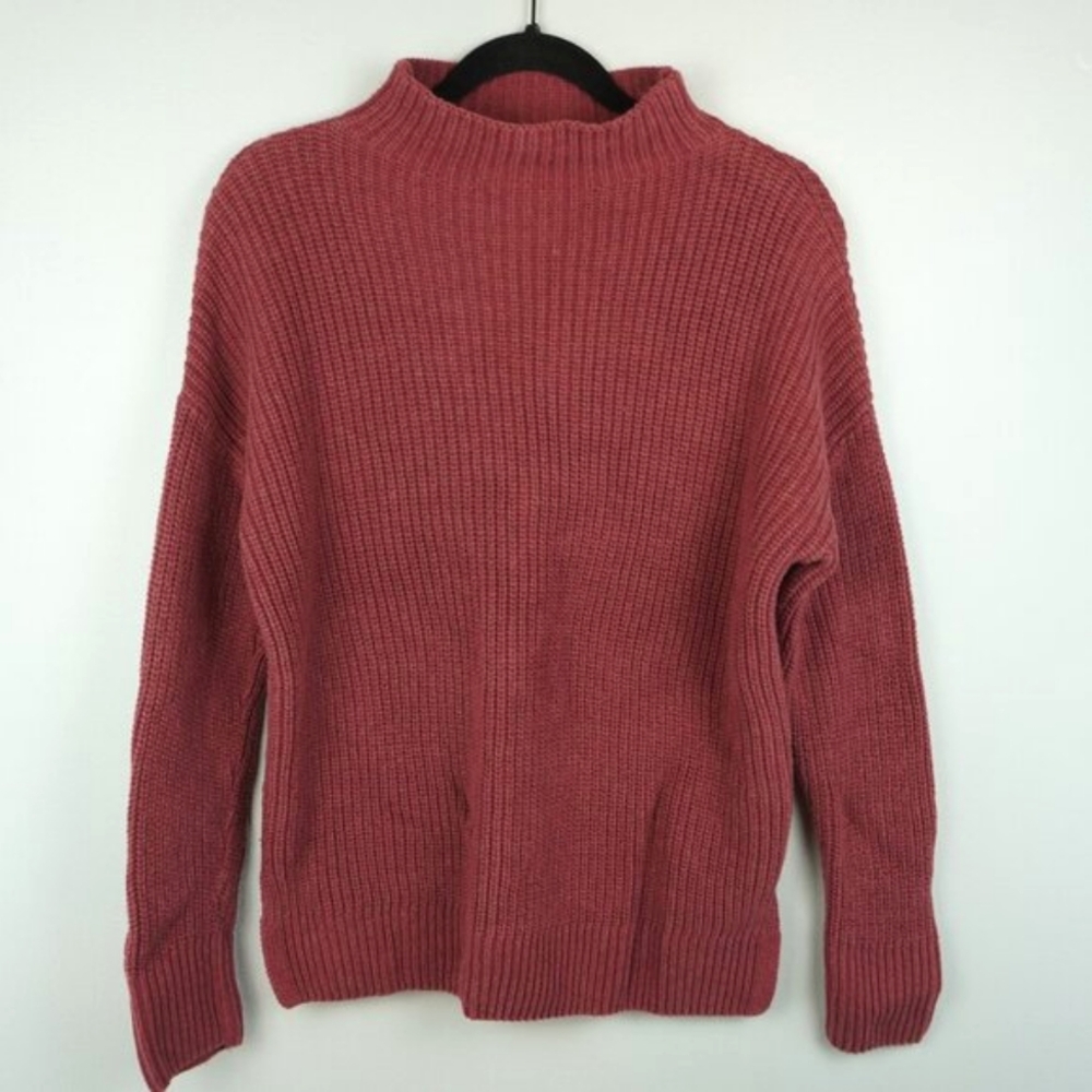 Max Studio Rose Pink Turtleneck Knitted Sweater Size Small